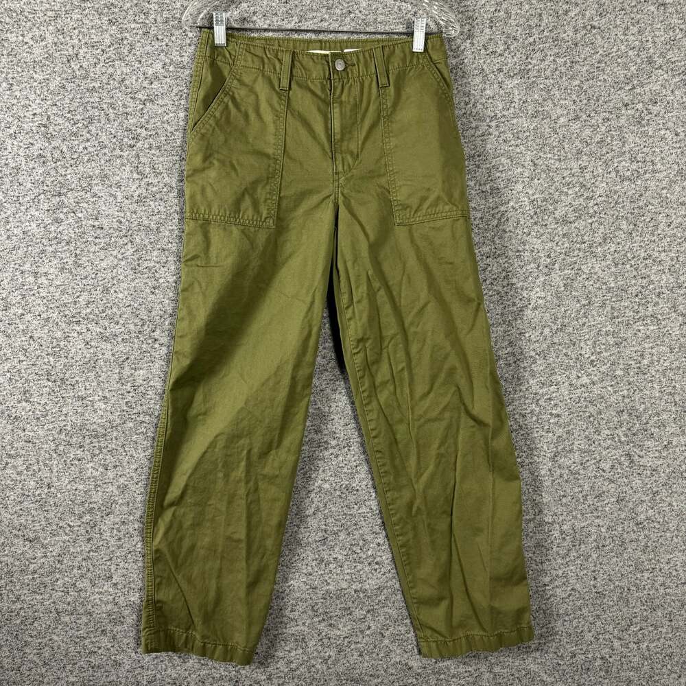 Levi's Women's Size 26 x 30 Green High Waisted 94 Baggy Straight Leg Pants